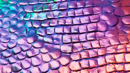 Holographic crocodile skin texture backgroundの素材