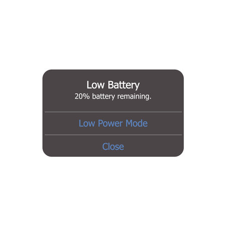 phone low battery notification reminderのイラスト素材