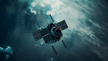 Space station in deep spaceの素材