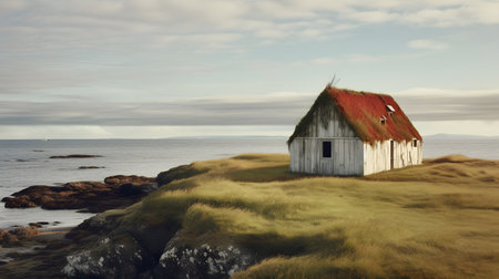 Abandoned house in the north of Icelandの素材