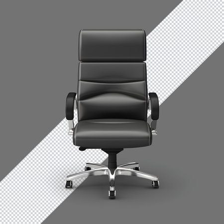 Black office chair PNGの素材