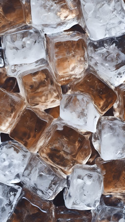 Ice cubes texture backgroundの素材