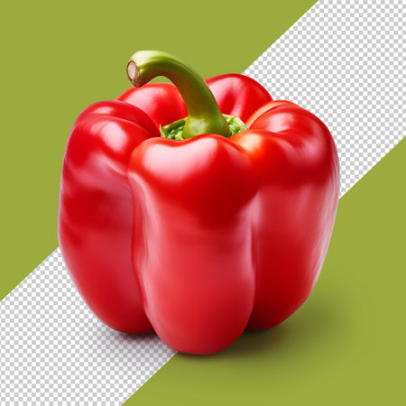 Red bell pepper PNGの素材