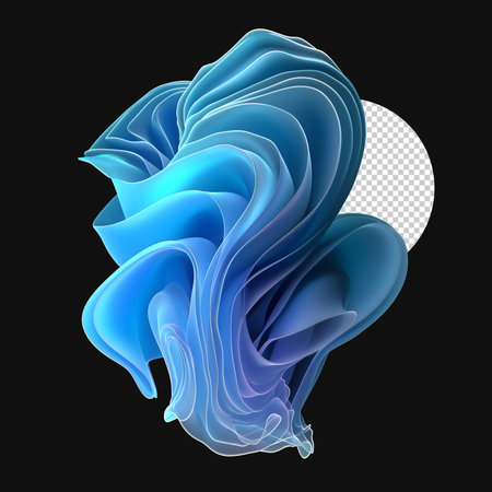 Abstract wavy background. 3d rendering, 3d illustration.の素材