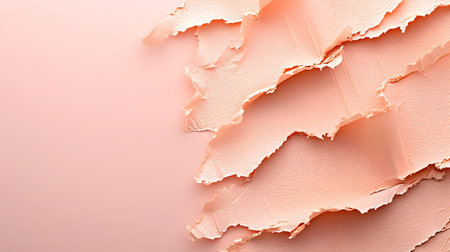 Pieces of peach fuzz colors of the year 2024 torn paper backgroundの素材
