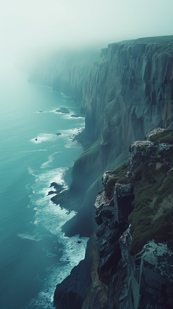 Beautiful seascape with cliffs and oceanの素材