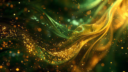 abstract glowing particles with bokeh effectの素材