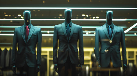 Mannequins in a fashion store. Mens clothingの素材