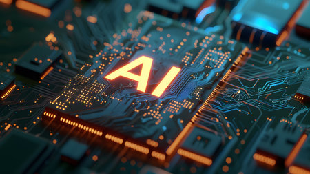 Neon artificial intelligence circuit boardの素材