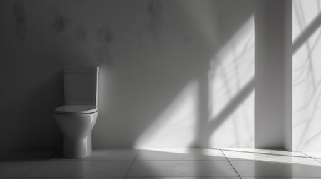 Toilet in the white room. minimalist conceptの素材