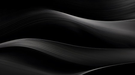 Abstract black wavy background illustrationの素材