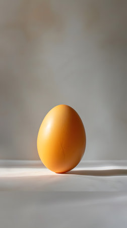 Easter egg on white background with shadowの素材