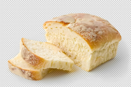 Sliced bread isolated on transparent backgroundの素材