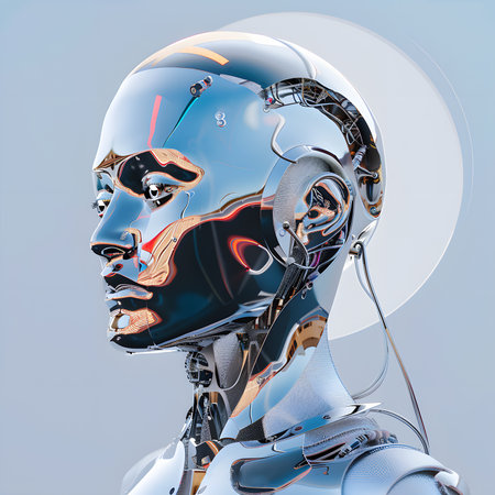 Robot or cyborg in liquid metal skinの素材