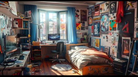 Interior of childrens room with toys and other itemsの素材