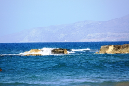 Rock in the seaの写真素材
