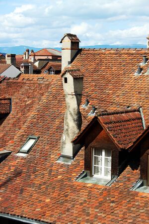 Twisted Chimney in Murtenの写真素材