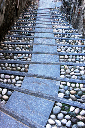 Walkway made of stones