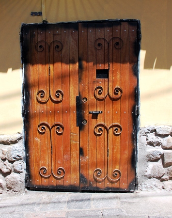 Houses and facades in Cuscoの写真素材