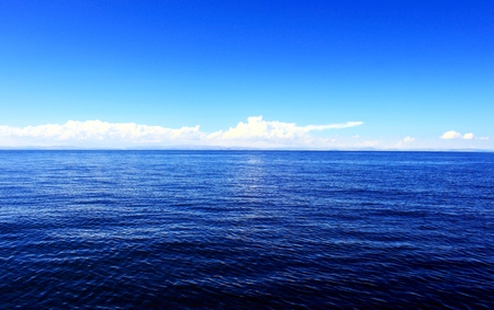 Lake Titicaca in Peruの写真素材