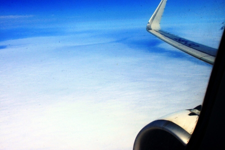 Flying above the cloudsの写真素材