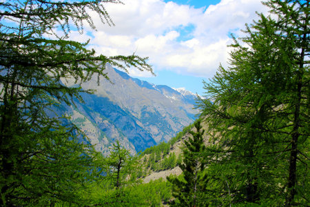 High mountains in the Valais