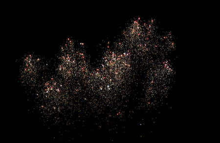 Fireworks in the night against black backgroundの写真素材