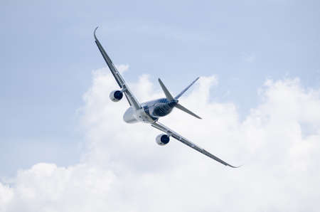 Berlin SchÃ¶nefeld, Germany, June 03. 2016.; Airbus A350 - 900 XWB at the ILA in Berlin Schoenfeldのeditorial素材