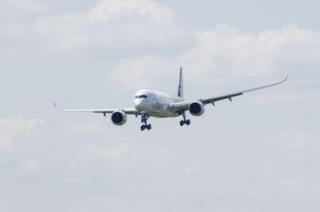 Berlin SchÃ¶nefeld, Germany, June 03. 2016; Airbus A350 - 900 XWB at the ILA Berlin Schoenfeldのeditorial素材