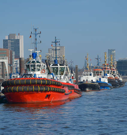 Hamburg, Germany, March 09. 2014 .; Tug in the port of Hamburgのeditorial素材