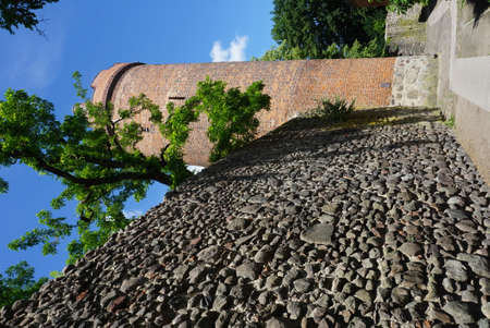 Bernau, germany - 16.06.2020, Old town with city wallのeditorial素材