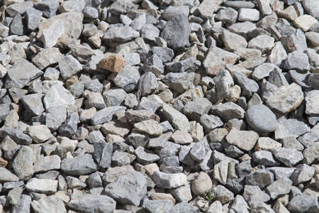 gravel, rocks of different sizes and shapesの写真素材