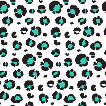 Vector seamless pattern with leopard skin. Endless modern background.のイラスト素材