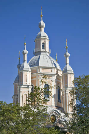 Orthodox cathedral on island Vasilevskom in St.-Petersburg.の写真素材