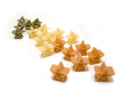 Bandiera italiana formata da stelle di pastaの写真素材