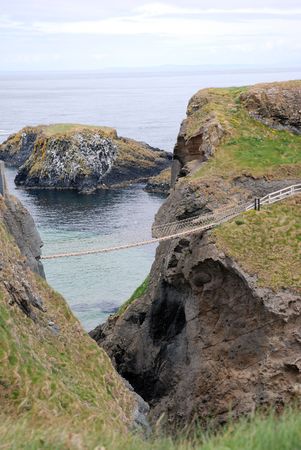 Irish Coast Rope Bridgeの写真素材