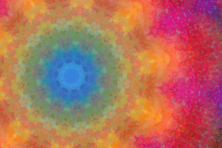 Kaleidoscope abstract background with cubes and tonal transitions.の写真素材