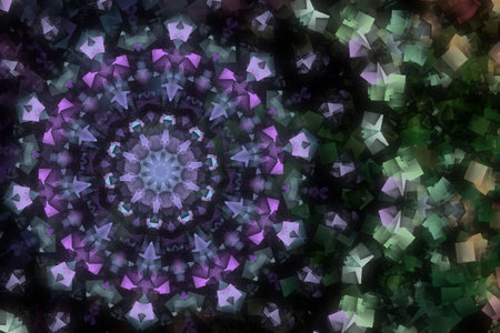 Kaleidoscope abstract background with cubes and tonal transitions.の写真素材