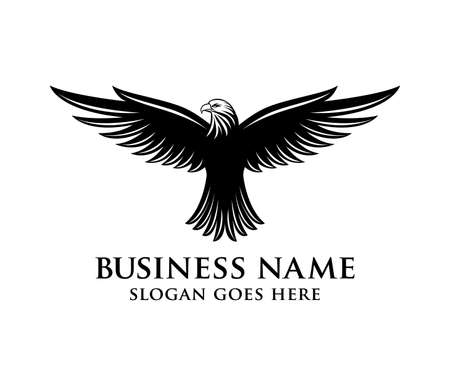 brave and bold eagle vector logo designのイラスト素材