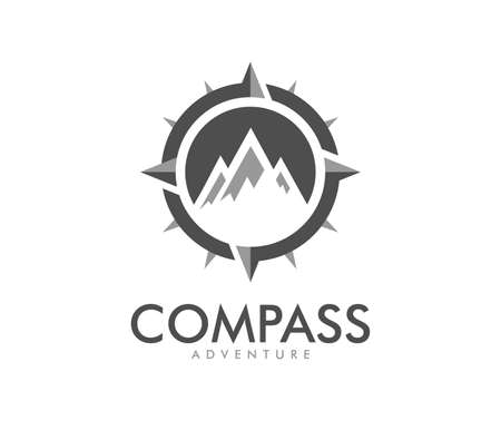 vector icon design illustration perfect for this business like travel tour agency, location navigation compass adventure, explore icon and moreのイラスト素材