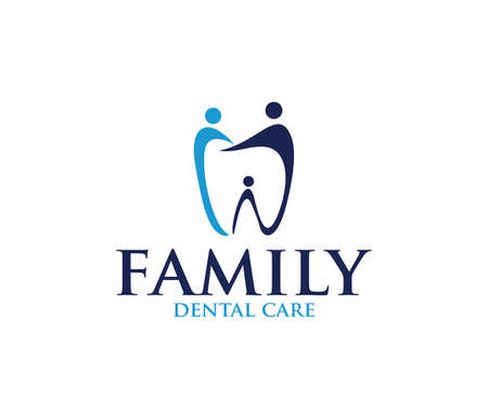 vector logo design illustration perfect suitable for dental clinic healthcare, dentist practice, tooth treatment, healthy tooth and mouth, and moreのイラスト素材