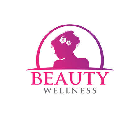 this vector icon design illustration is perfectly suitable for beauty women wellness, beauty salon, yoga class, cosmetic makeup and everything related.のイラスト素材