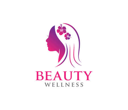 this vector icon design illustration is perfectly suitable for beauty women wellness, beauty salon, yoga class, cosmetic makeup and everything related.のイラスト素材