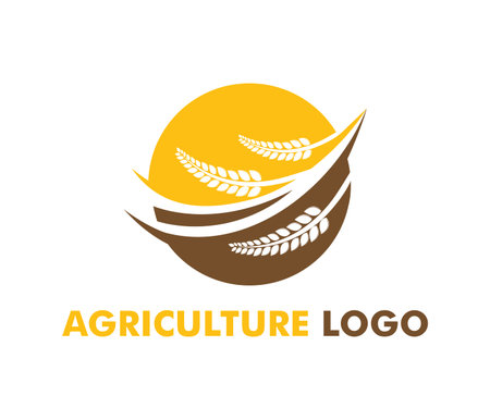 vector logo design perfectly suitable for agriculture.のイラスト素材