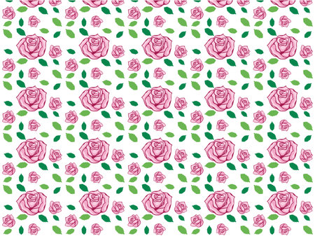 Vector design of ornamental rose seamless pattern background for wallpaper, fabric pattern template and moreのイラスト素材