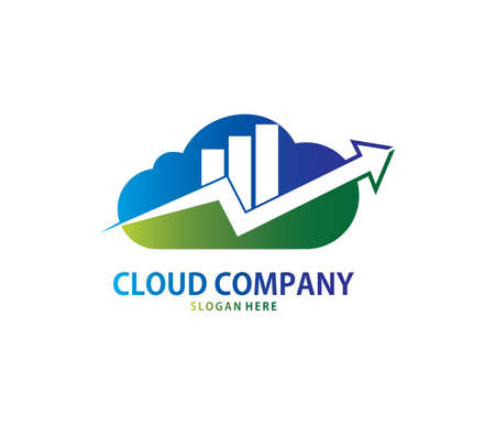 A vector online business management software cloud storage logo design for web logo, application logo, icons, brand identity and moreのイラスト素材