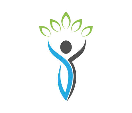 human health care wellness vector logo designのイラスト素材