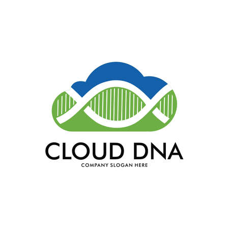DNA helix scientific laboratory vector logo design templateのイラスト素材