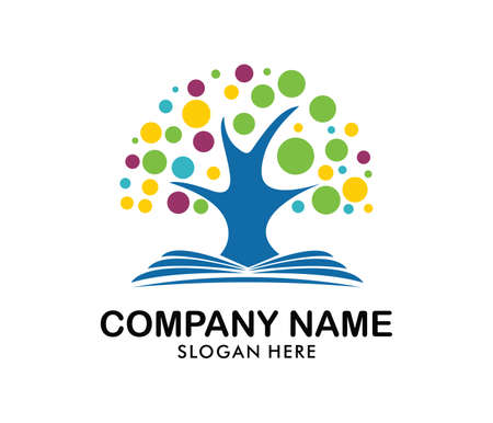 child education and nursery camp vector logo template designのイラスト素材