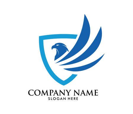 A force freedom strong eagle phoenix vector logo design templateのイラスト素材